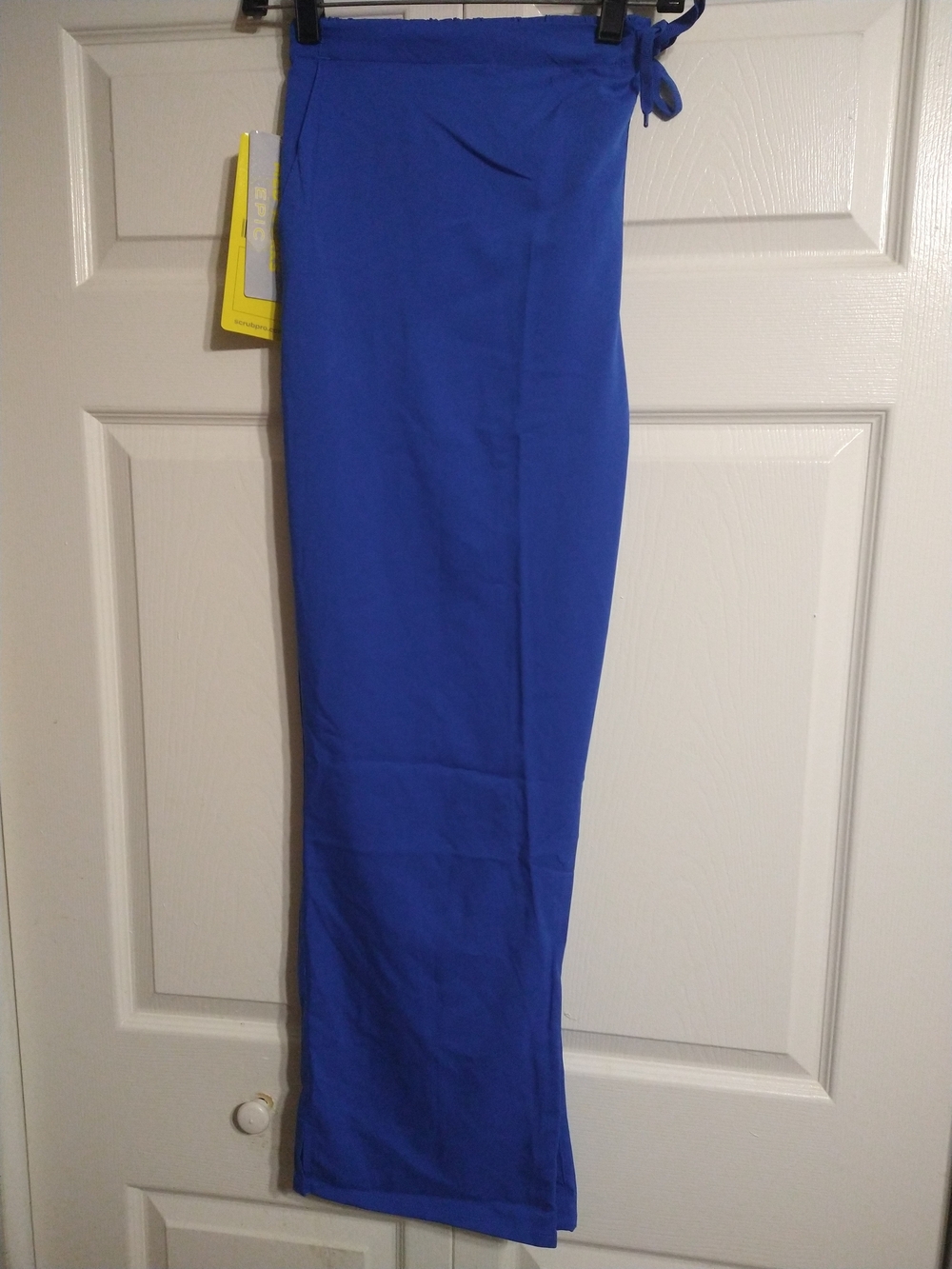 High-Rise Wide Leg Pants in Royal Blue with Side Tie